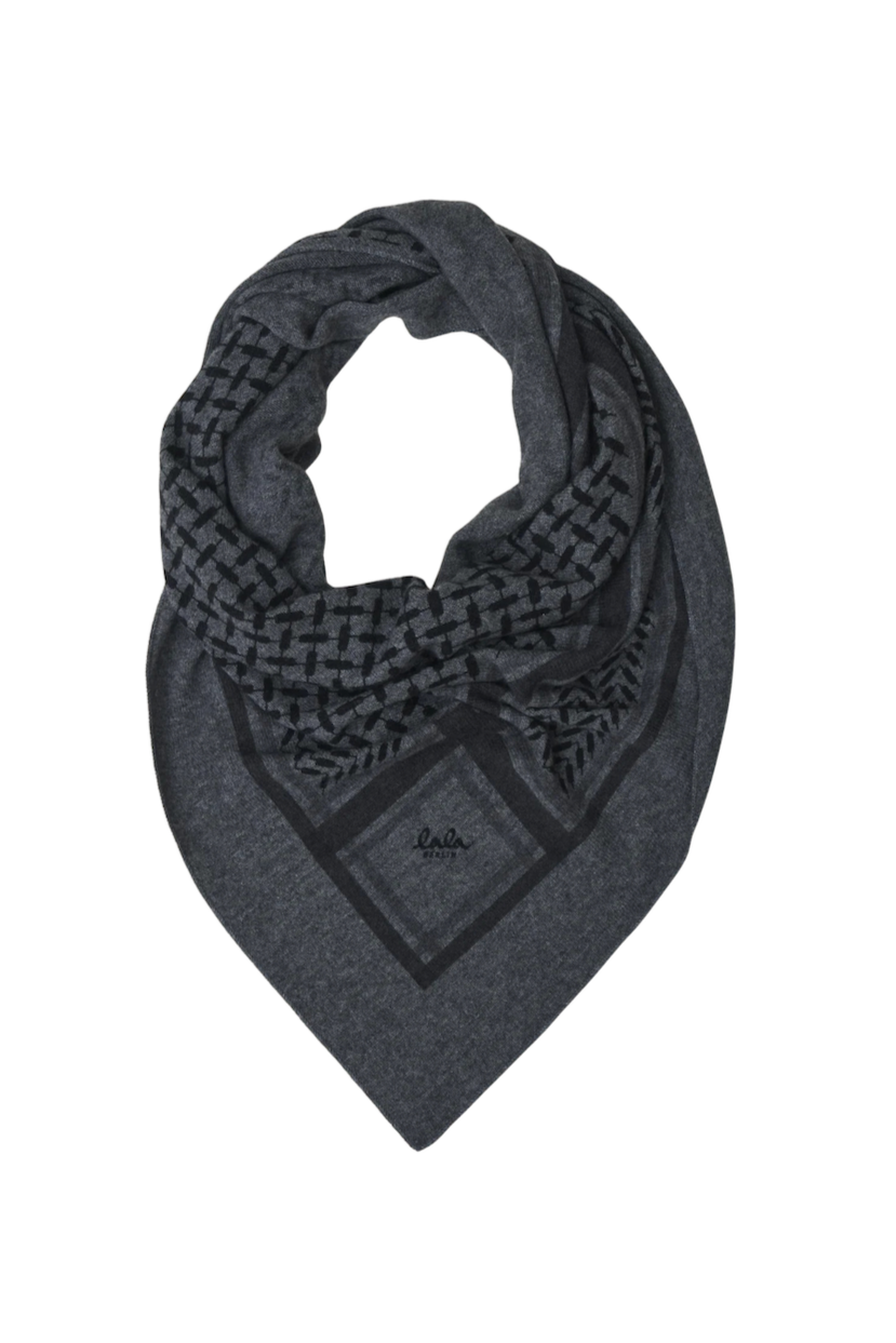 Lala Berlin - Cashmere tørklæde - Lubecca Dark Grey Melange - Trinity Classic M