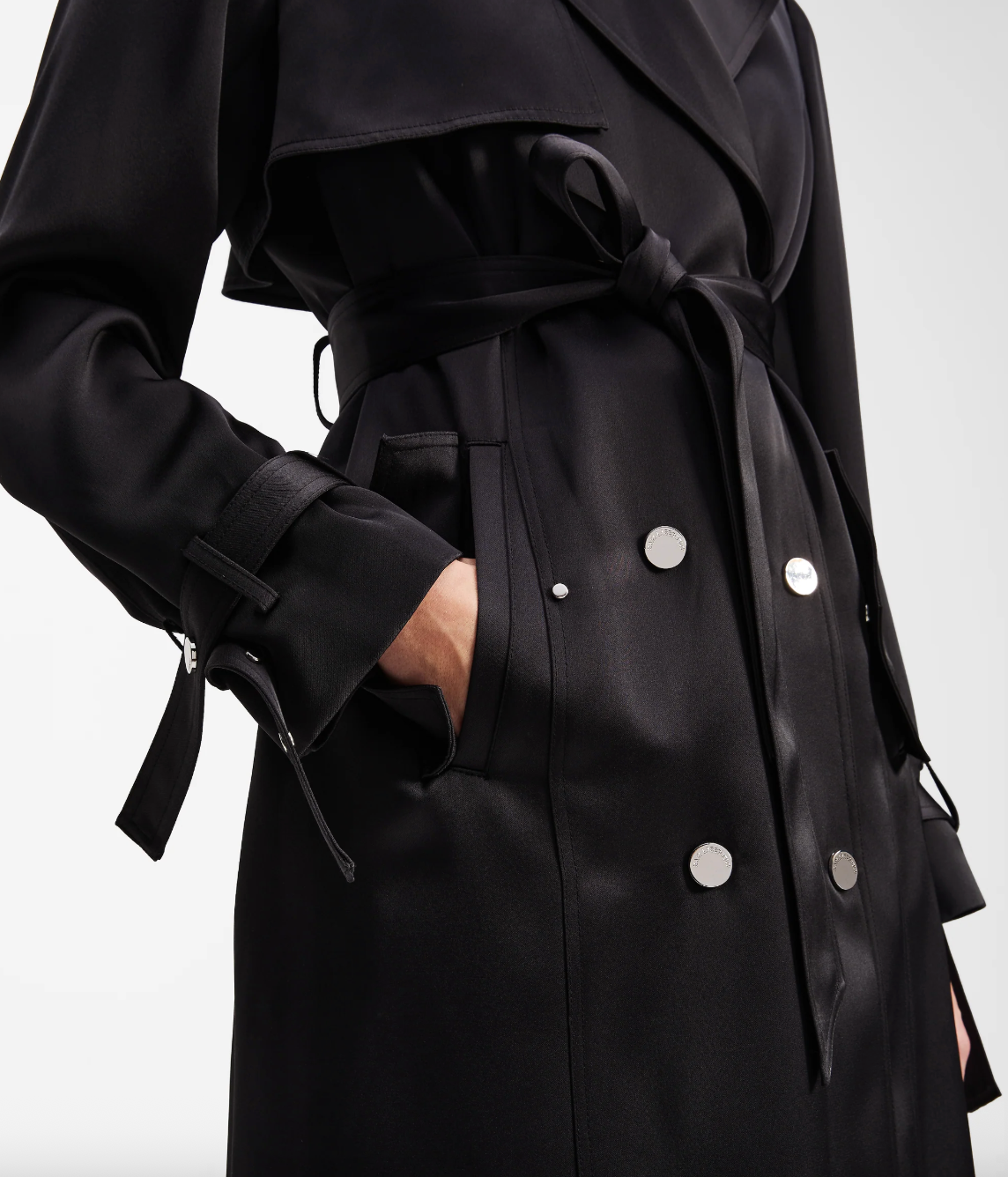 Karl Lagerfeld - Trenchcoat - Black - Fluid