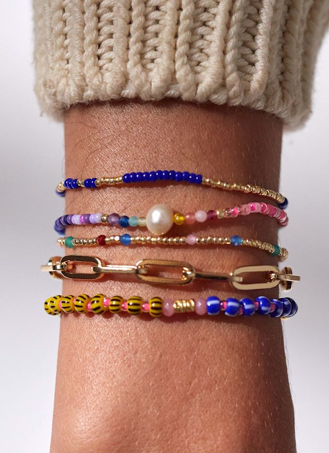 Anni Lu - Armbånd - Neon rainbow - Capri