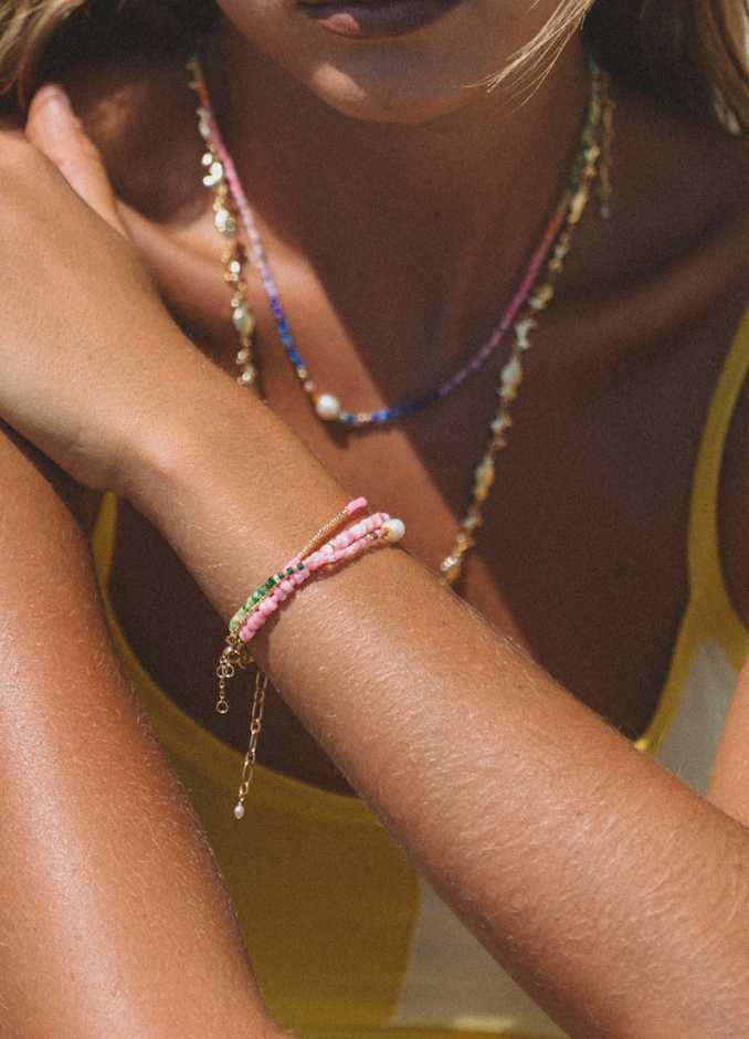 Anni Lu - Armbånd - Neon rainbow - Capri