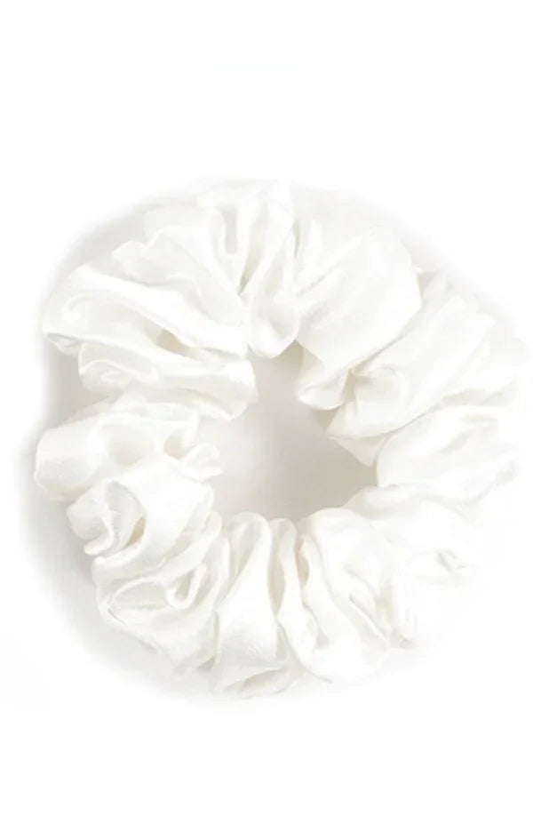 The Collection - Hårelastik - 100% Silke - White - Silvia