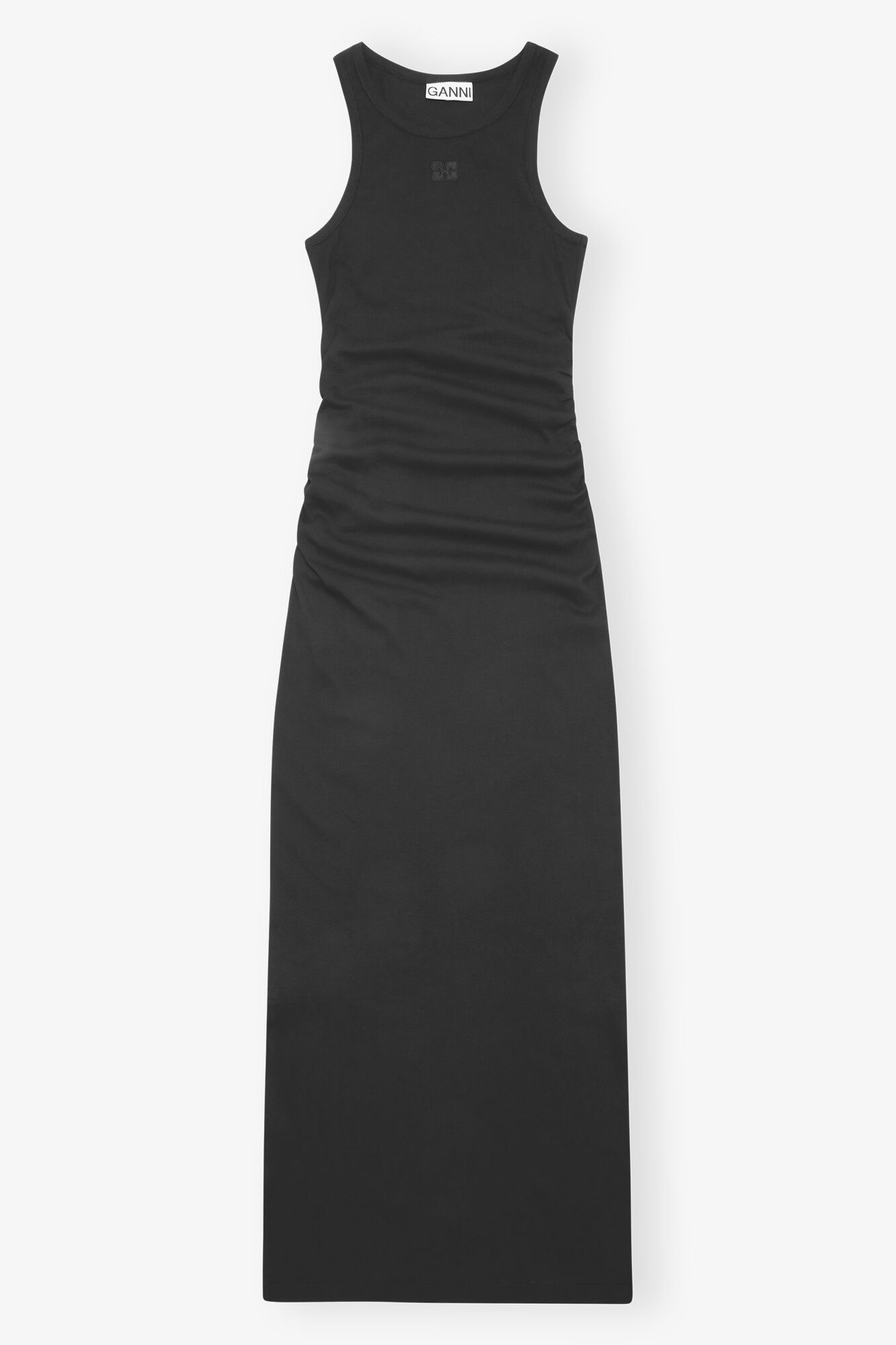 Ganni - Kjole - Black - Rip tank top dress