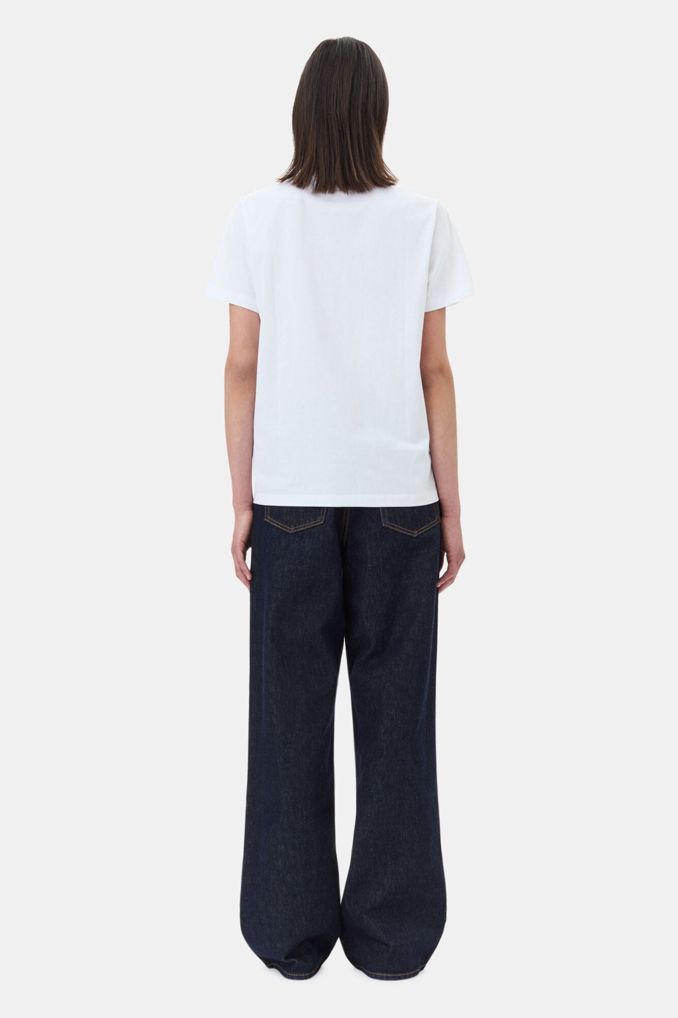 GANNI - T-shirt - White - Leopard Relaxed T4124 (Bemærk Preorder)