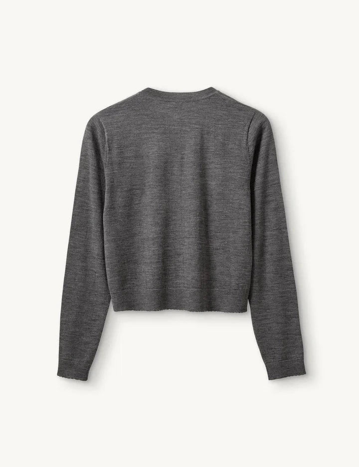 The Garment - Cardigan - Grey Melange - Bergen Scallop