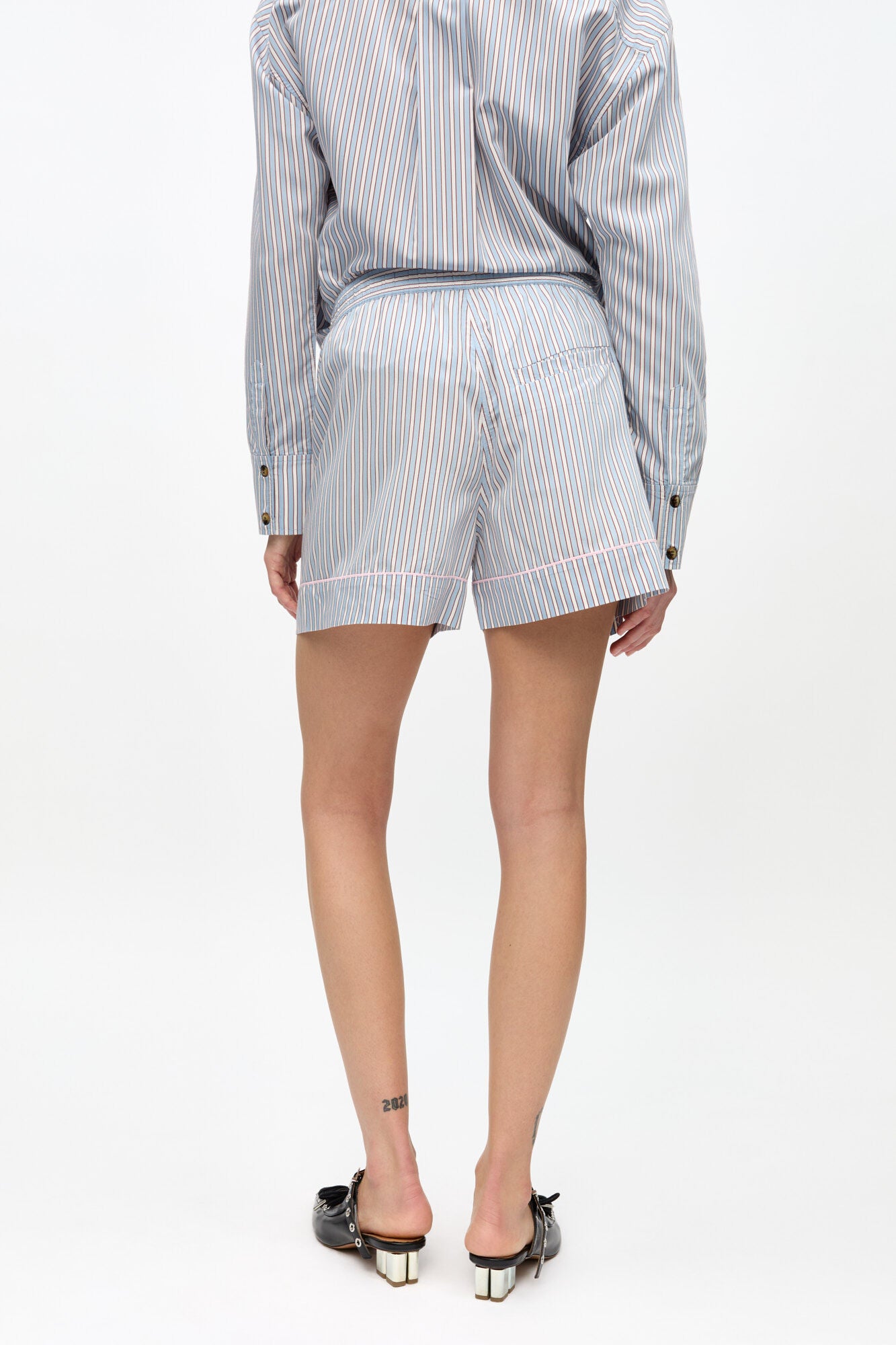 Ganni - Shorts - Candy striped - Yam