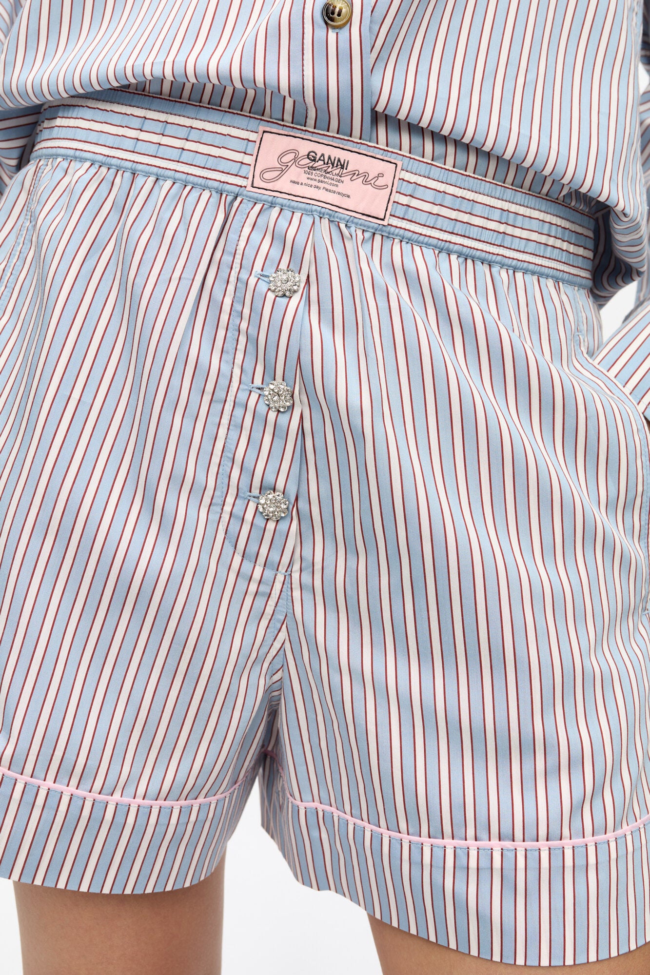 Ganni - Shorts - Candy striped - Yam