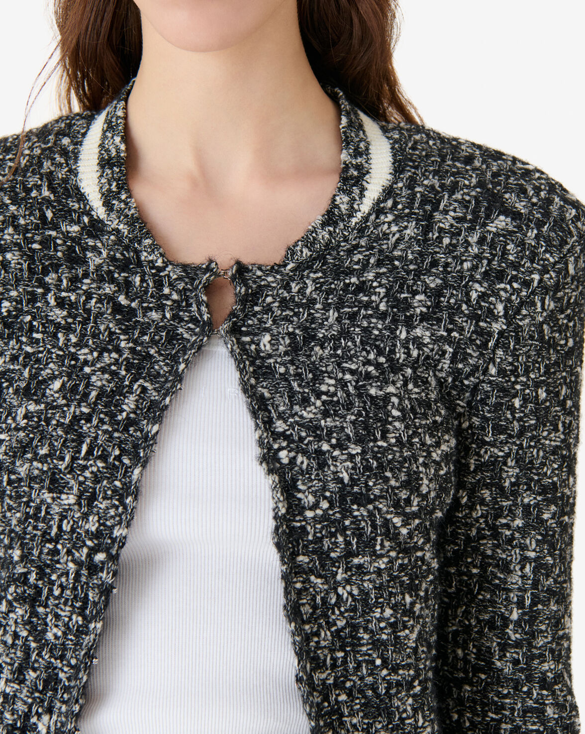 IRO - Cardigan - Sort/grå - Saphira Tweet