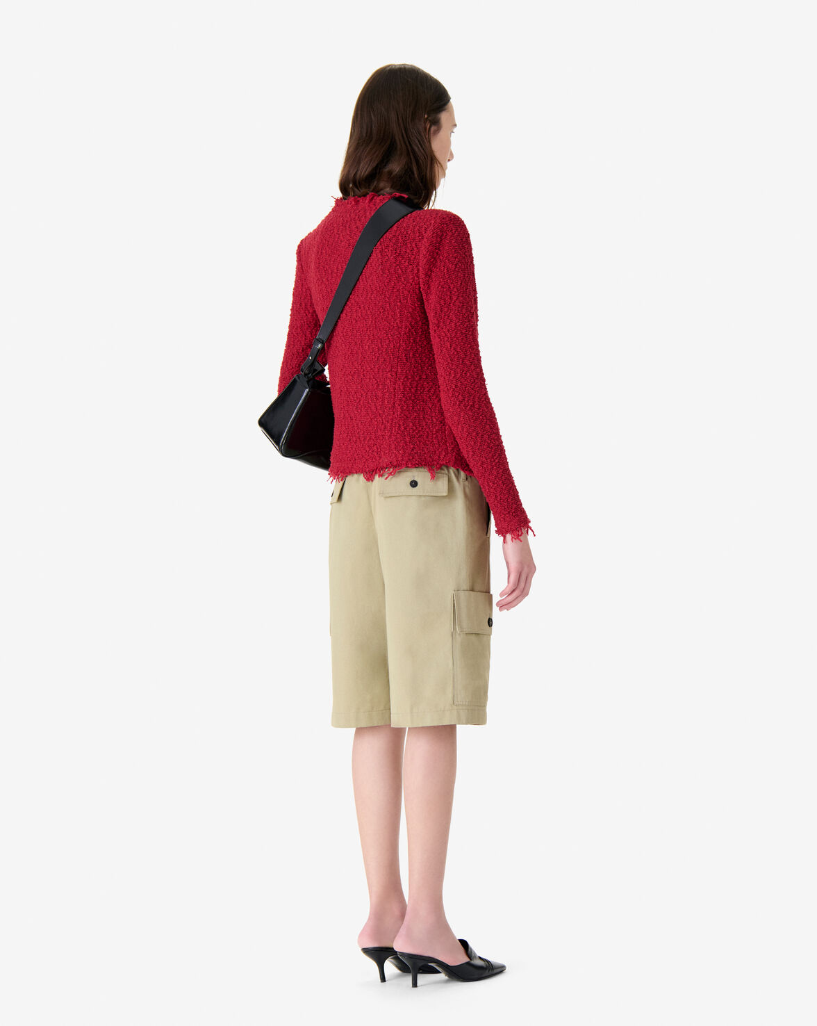 IRO - Cardigan - Rød - Shavani fringed Cardigan