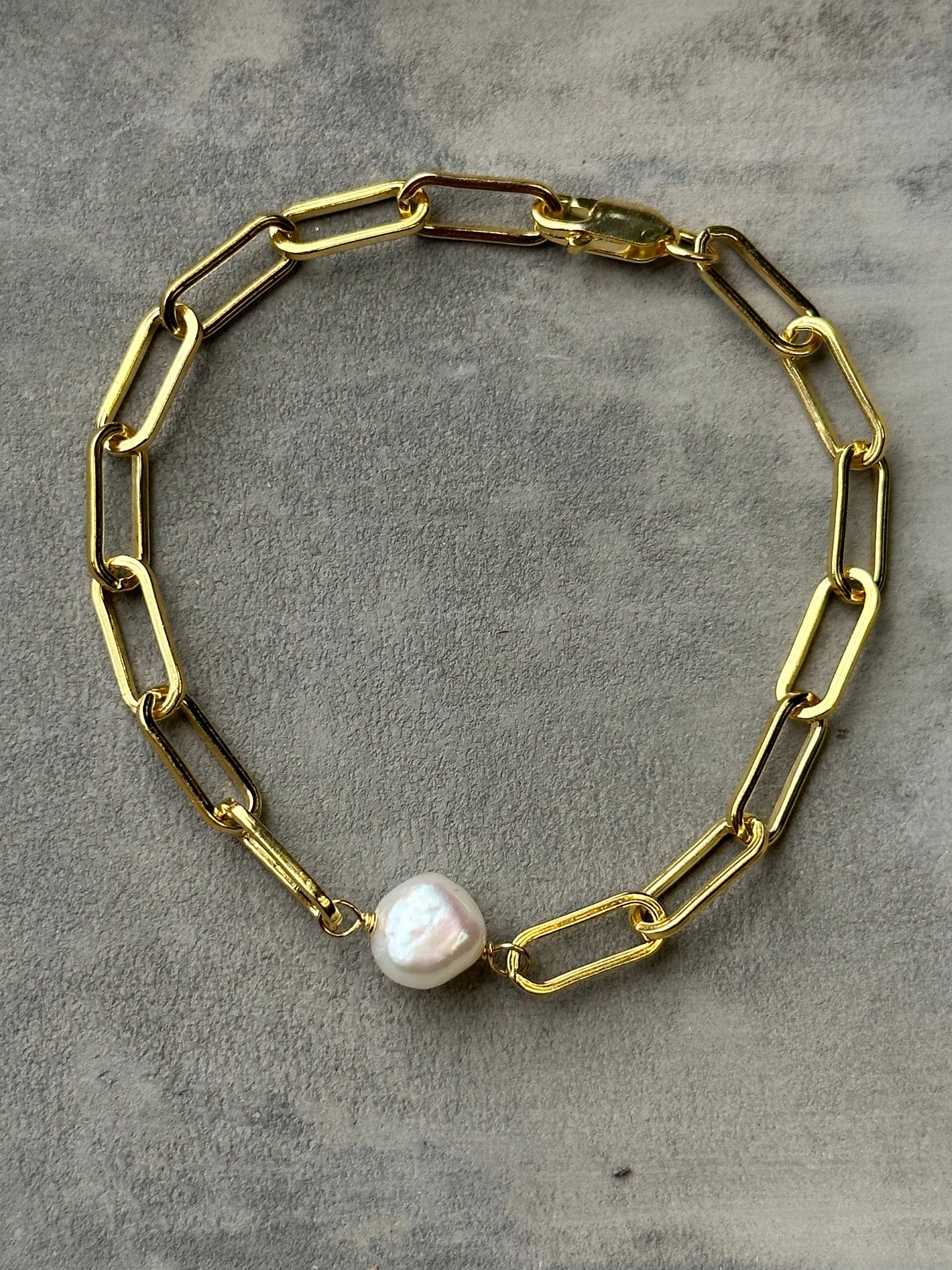 Andcopenhagen Jewelry - Armbånd - 18 karat guldbelagt - Sanni Chunky Pearl chain