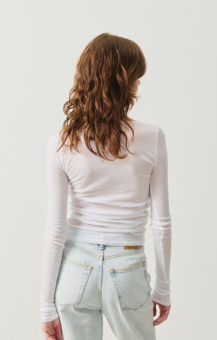 American Vintage - Langærmet t-shirt - Blanc White - Massachuetts - Stilkompagniet.dk