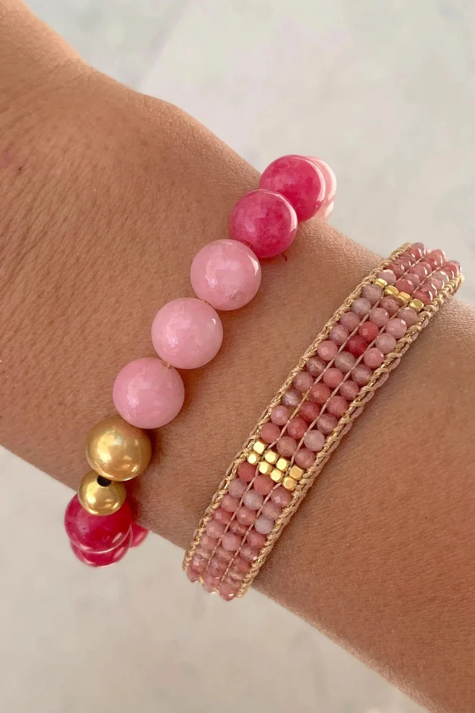 Ibu Jewels - Armbånd - Pink Mix - Big Bo Mixed