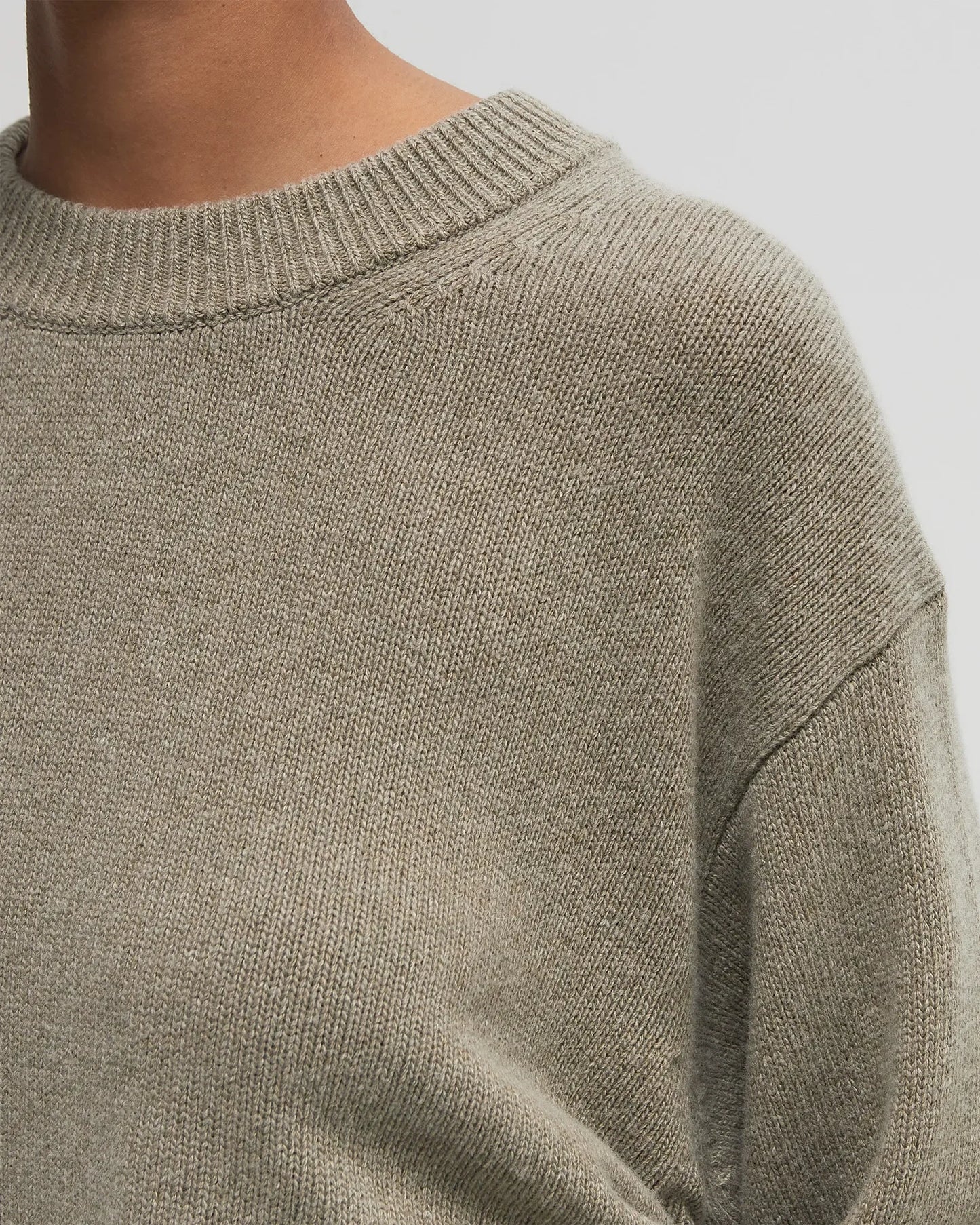 Ganni - Sweater - Dusty Olive - Future oversized Strik