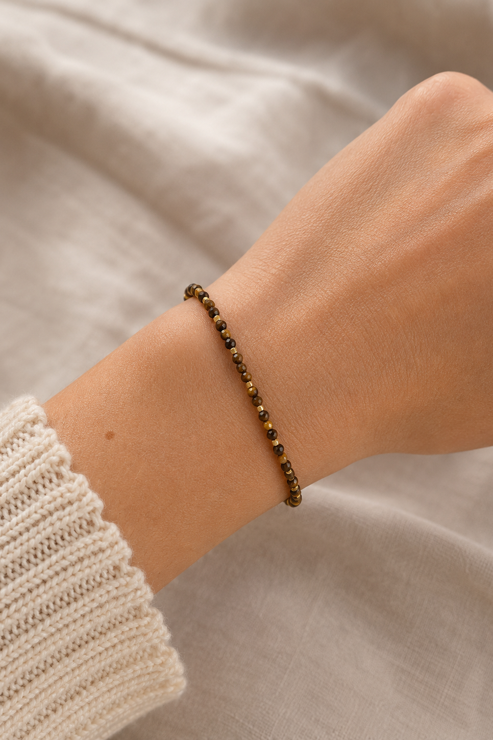 IBU Jewels - Armbånd - Tiger Eye - Bracelet Lulu Stone Dot - APS07