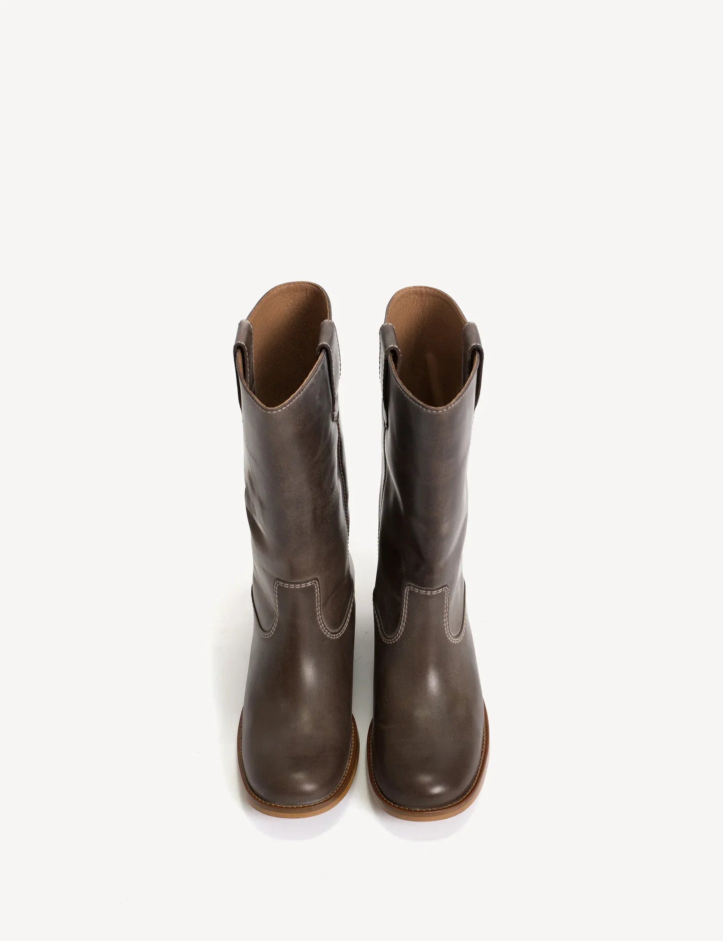 Dico - Skind Støvle - Dark Brown - Julia Gaucho