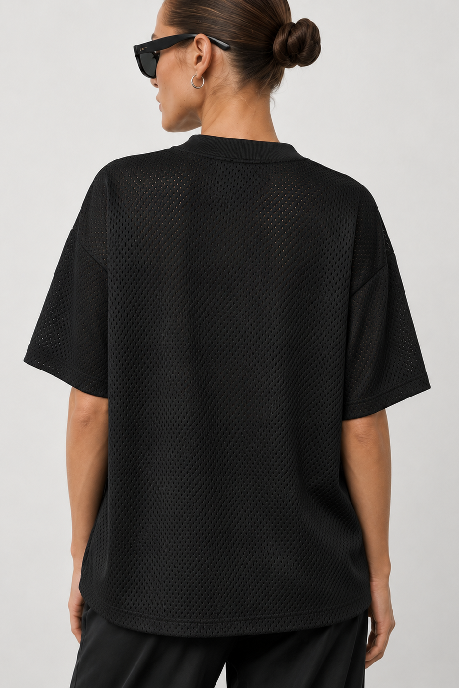 Anine Bing - T-shirt - Black - Nell Tee Mesh