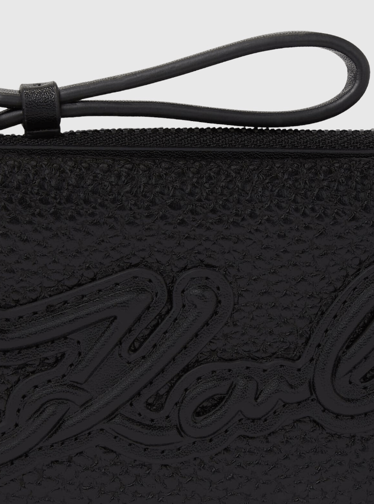 Karl Lagerfeld tasker & punge Pung - Black - SKUARE FLAP ZIP CH GRAINY - Karl Lagerfeld