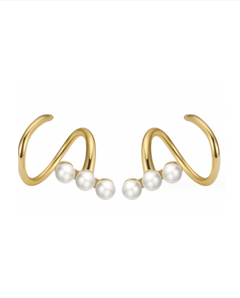Andcopenhagen Jewelry - Øreringe - 18 karat guldbelagt 925 Sterlingsølv - Simone perle