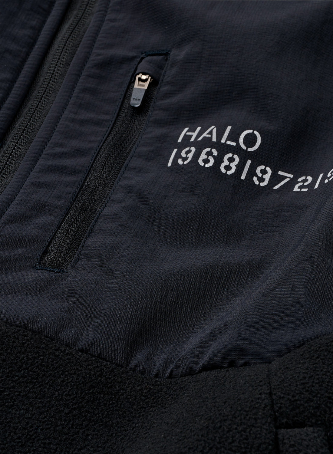 Halo Blocked Zip Fleece Black