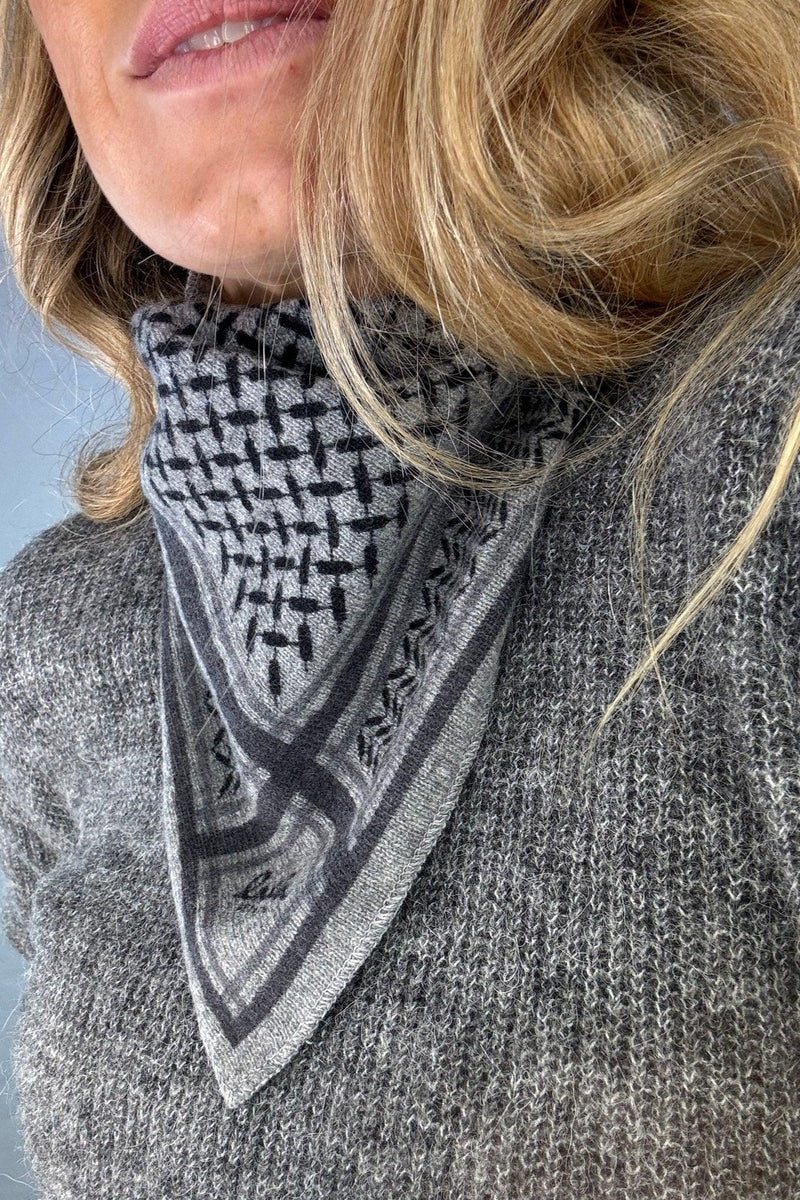 LALA BERLIN - Cashmere halstørklæde - Trinity classic XS - City middlegrey melange grey sss