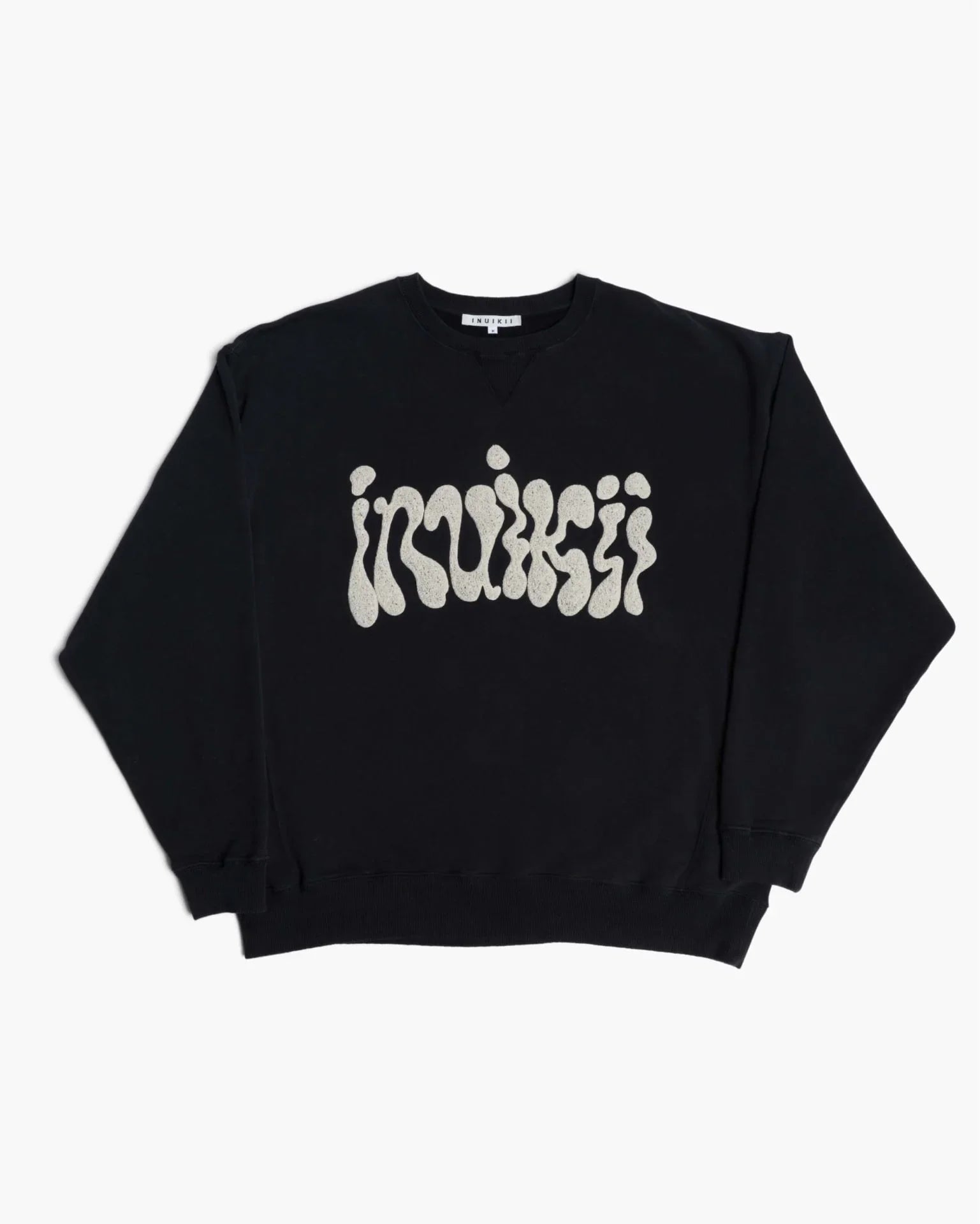 Inuikii - Sweatshirt - Black - Flock Logo - Stilkompagniet.dk