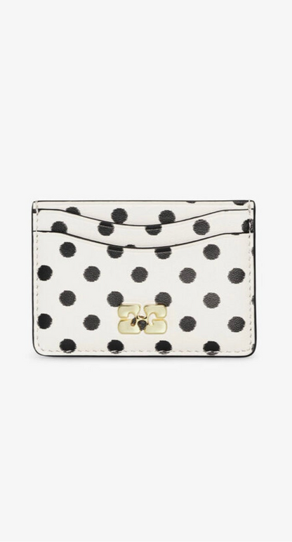 Ganni - Card Holder Bou - Dots - Egret