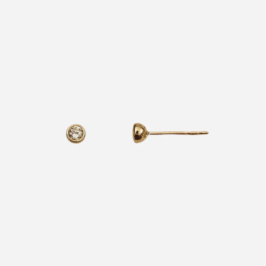 Andcopenhagen Jewelry - Øreringe studs - 18 karat guldbelagt 925 sterlingsølv - Funk zirkon stud