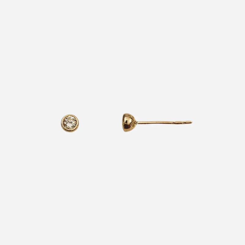 Andcopenhagen Jewelry - Øreringe studs - 18 karat guldbelagt 925 sterlingsølv - Funk zirkon stud