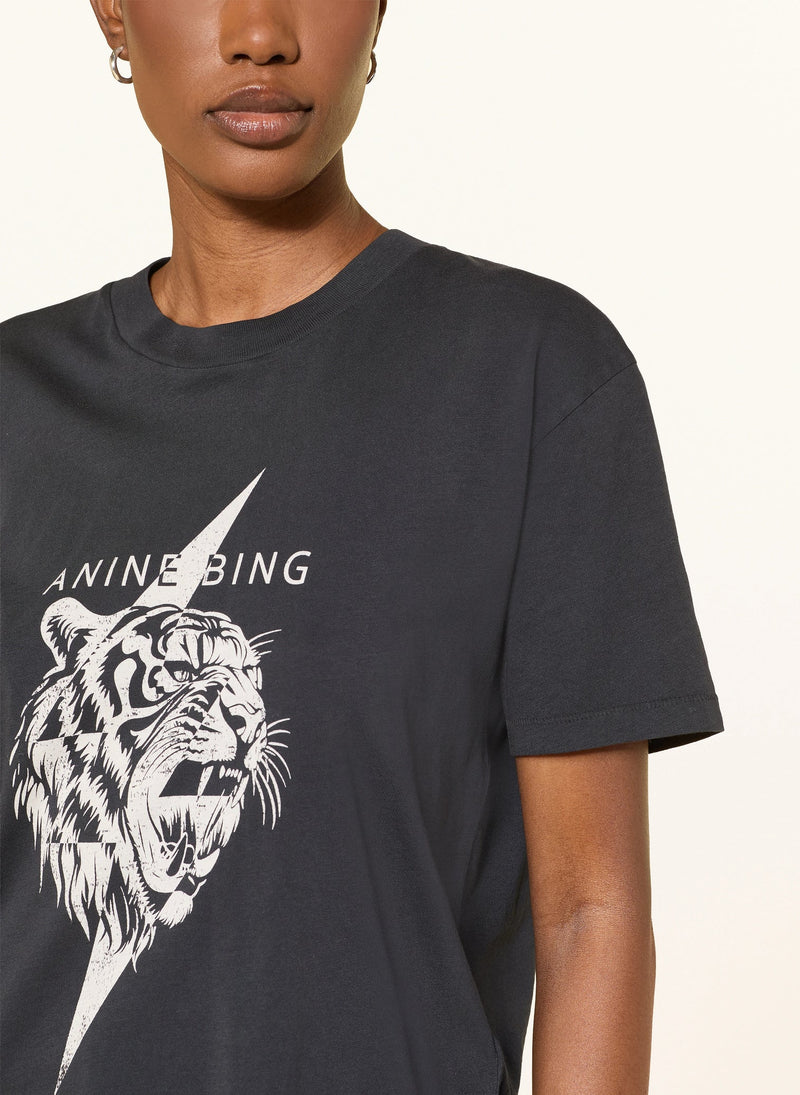 Anine Bing - T-shirt - Vintage Black - Wagner Tee Tiger