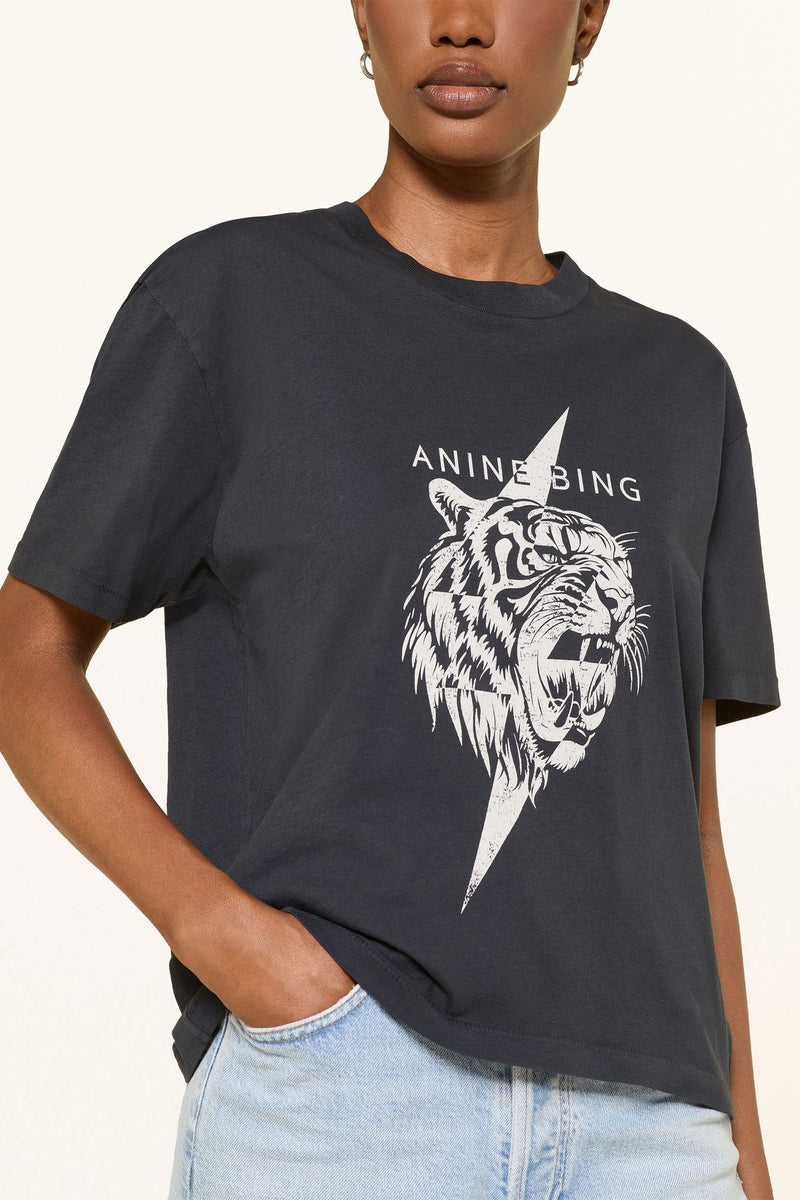 Anine Bing - T-shirt - Vintage Black - Wagner Tee Tiger