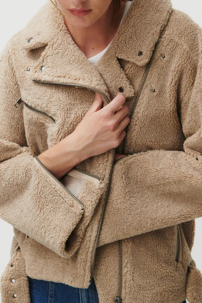 2NDDAY - Fleece Jakke - Beige - Lotus - Stilkompagniet.dk