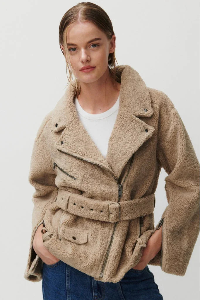 2NDDAY - Fleece Jakke - Beige - Lotus - Stilkompagniet.dk