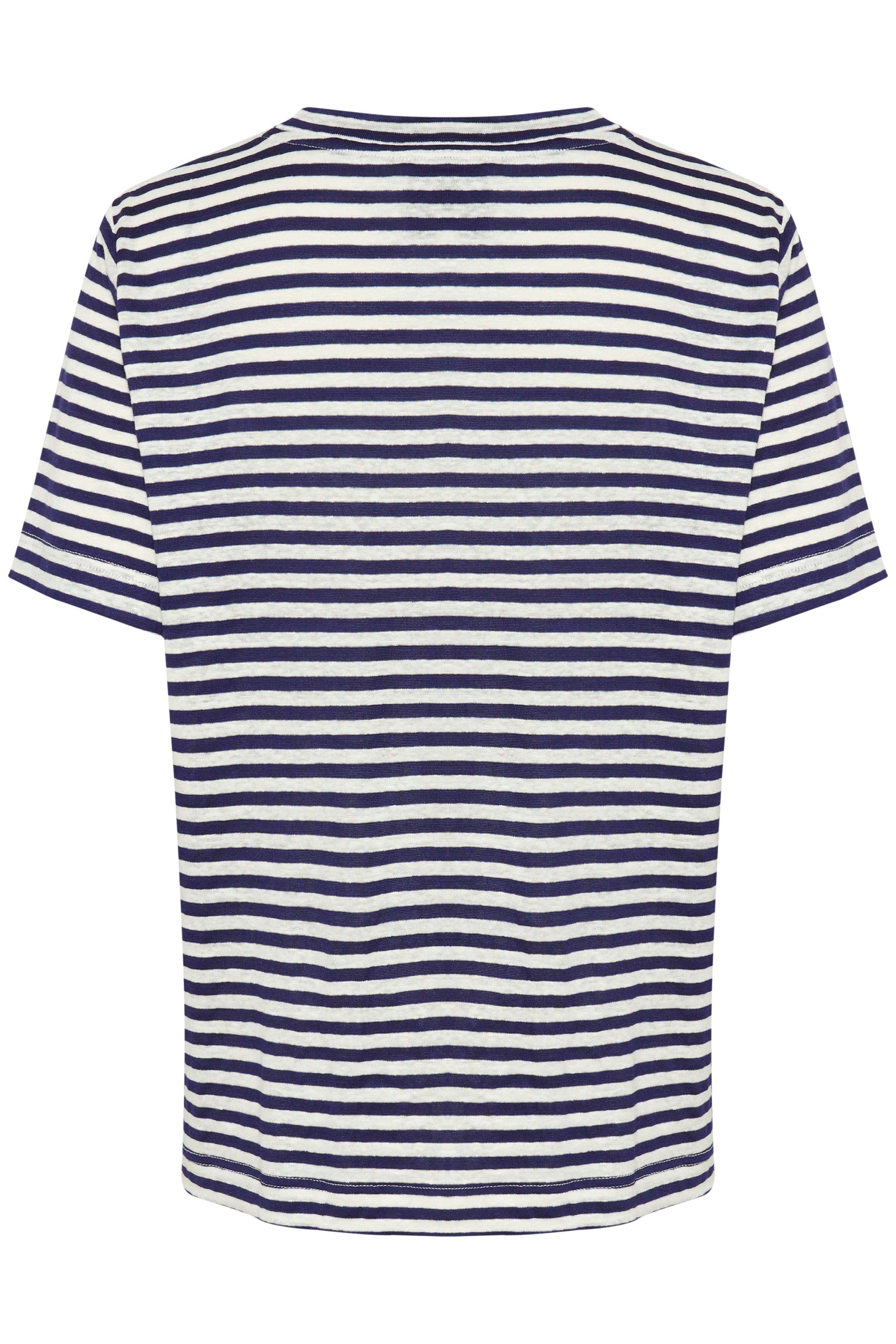 My Essential Wardrobe - T-shirt - Dark Sapphire Blue Striped - Lisa