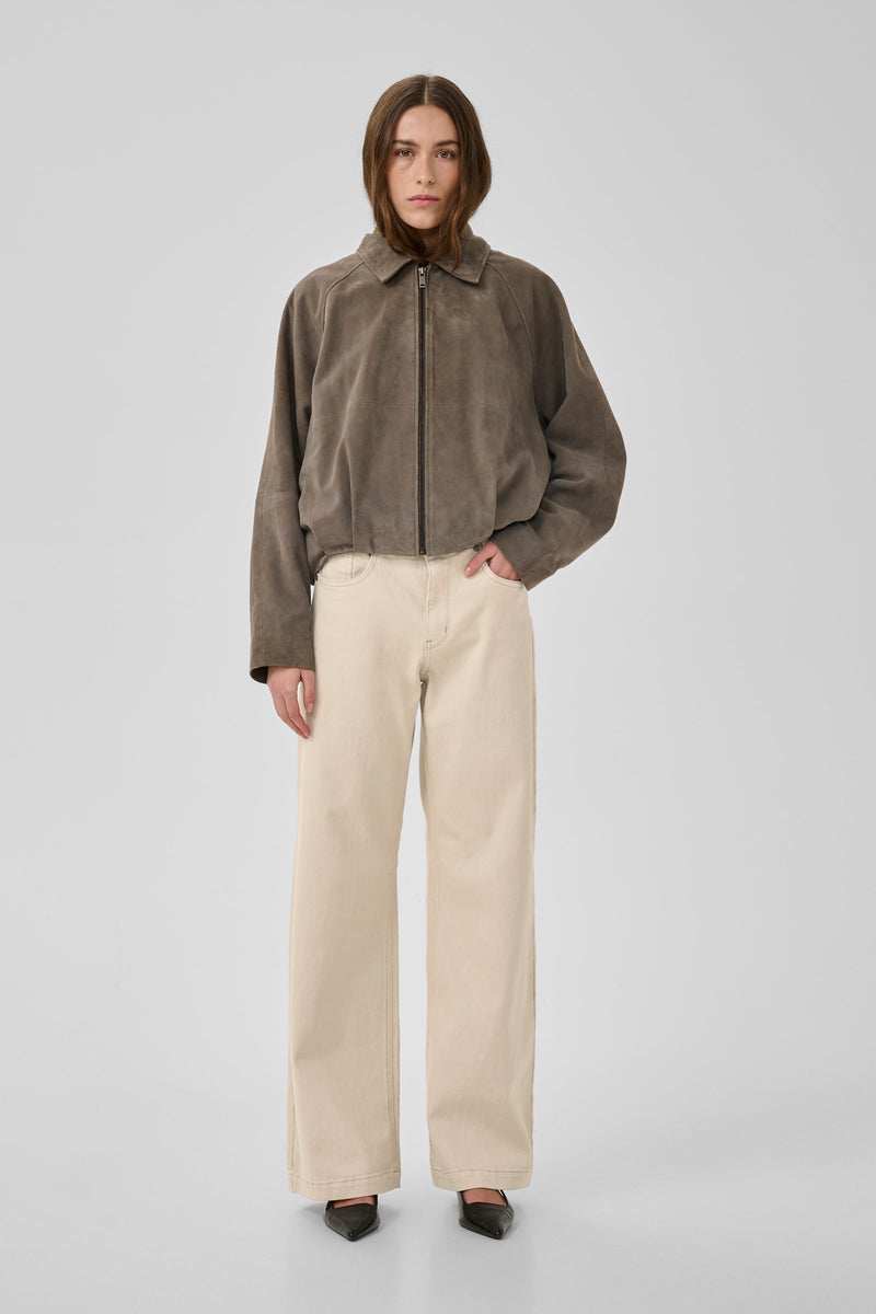 My Essential Wardrobe - Jeans - Oatmeal - 35 The Louis High Wide