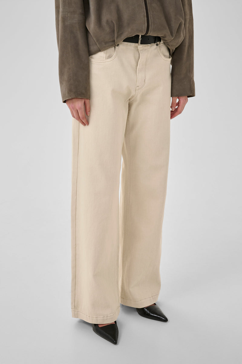 My Essential Wardrobe - Jeans - Oatmeal - 35 The Louis High Wide