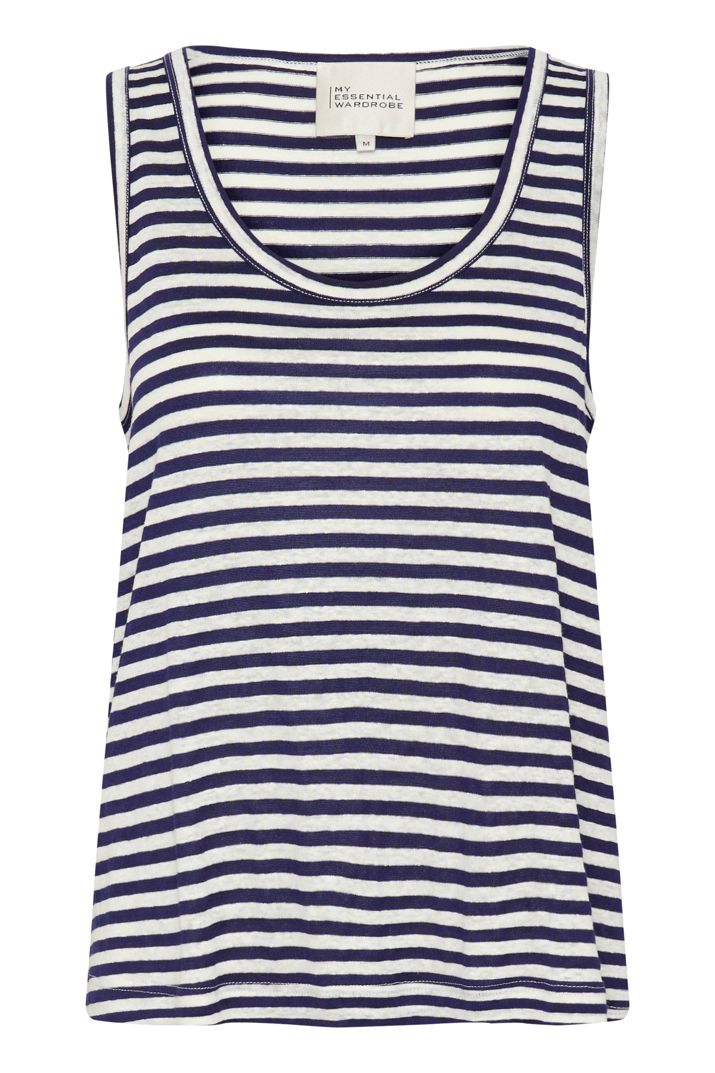 My Essential Wardrobe - Top - Dark Sapphire Blue Striped - Lisa