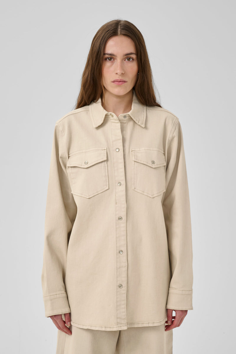 My Essential Wardrobe - Skjorte - Oatmeal - Dagmar