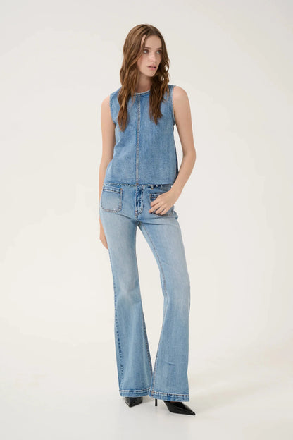 My Essential Wardrobe - Top - Denim light blue - DangoMW 144 - Stilkompagniet.dk