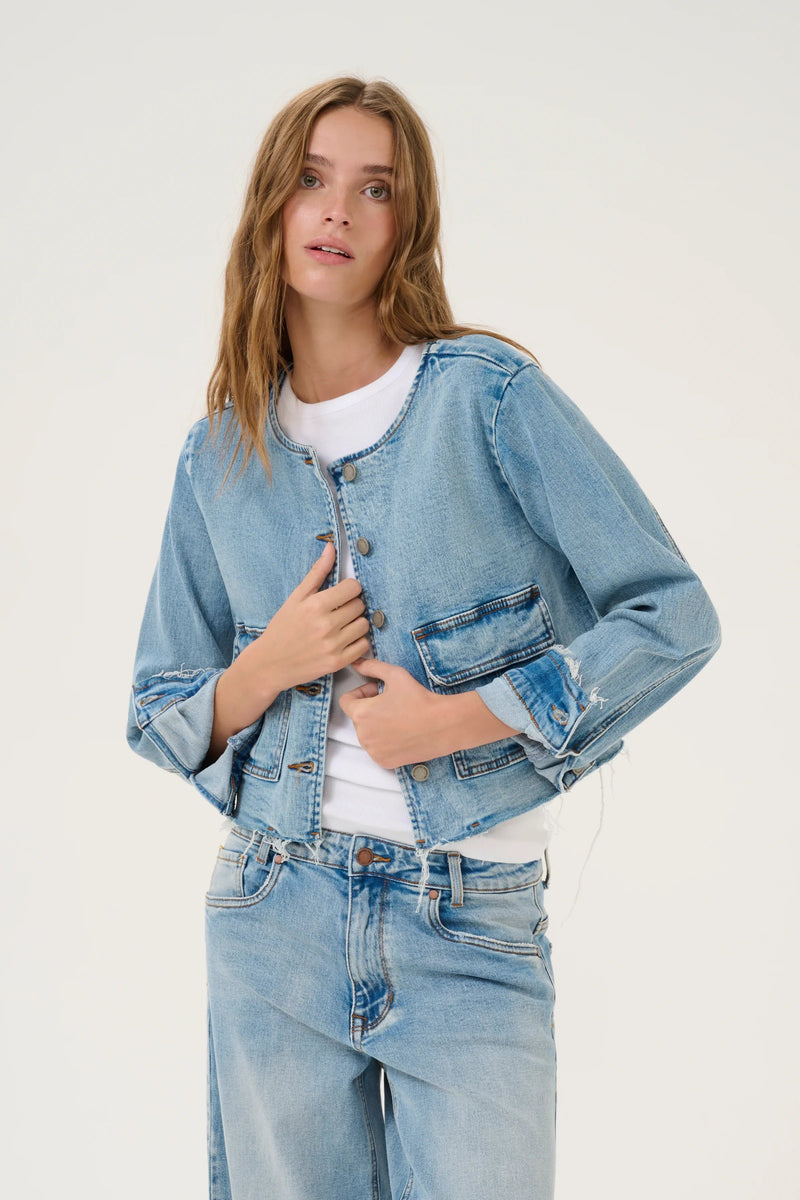 My Essential Wardrobe - Denim jakke - Light blue - Dango - Stilkompagniet.dk