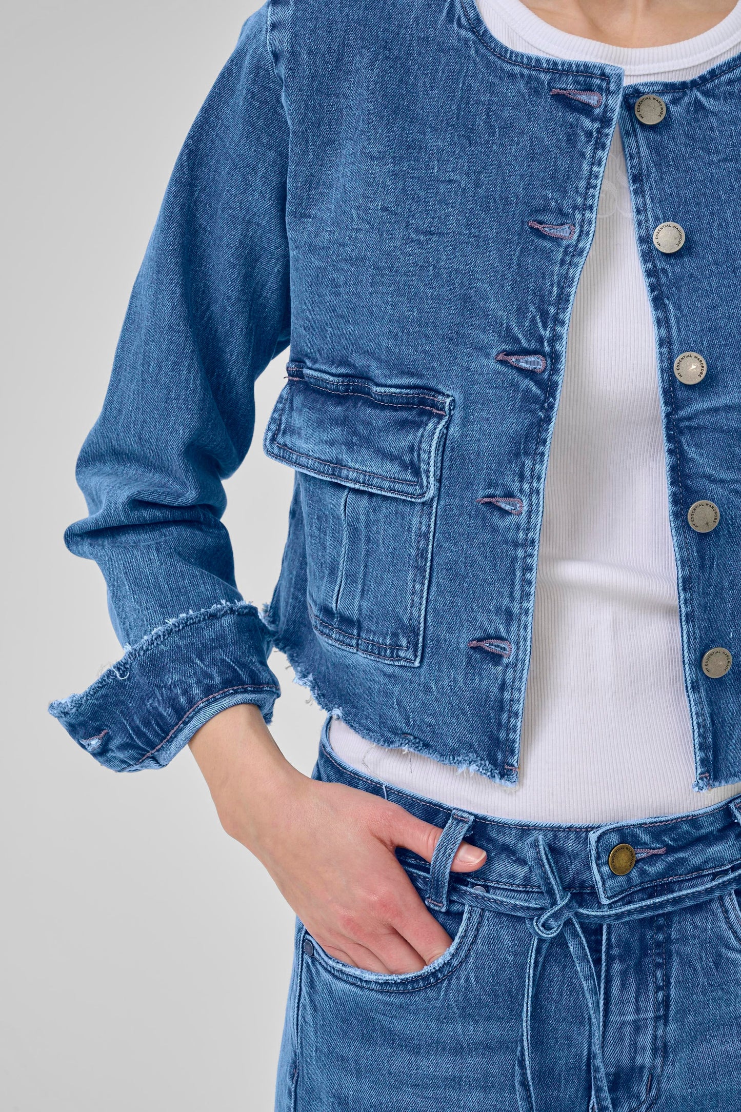 My Essential Wardrobe - Denim jakke - Blue Wash - Dango