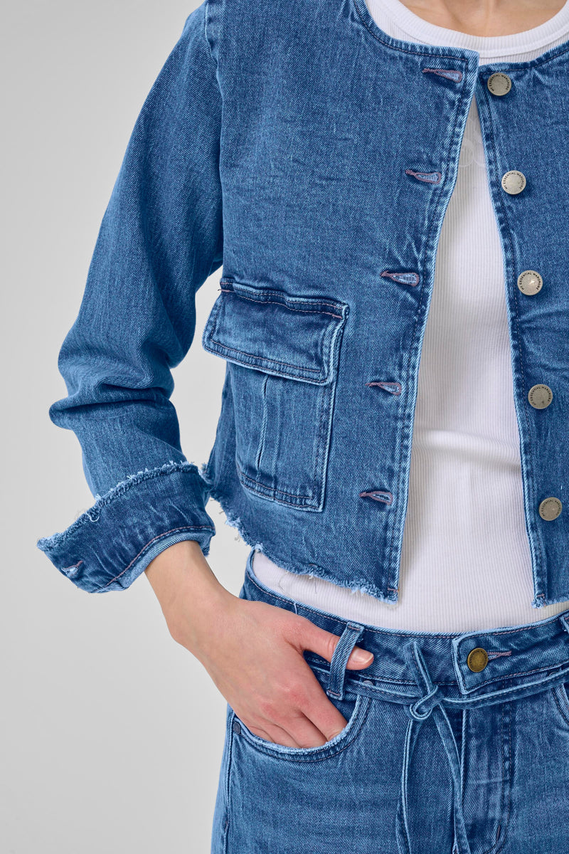 My Essential Wardrobe - Denim jakke - Blue Wash - Dango