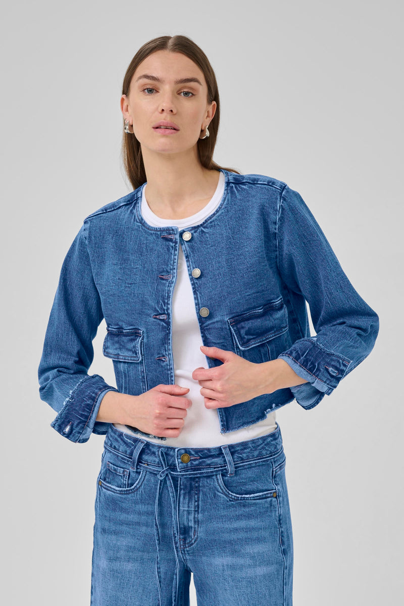 My Essential Wardrobe - Denim jakke - Blue Wash - Dango