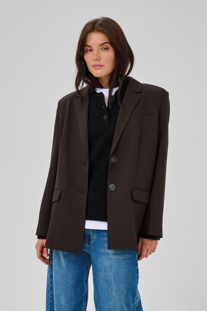 My Essential Wardrobe - Blazer - Espresso - Disa Emmy - Stilkompagniet.dk