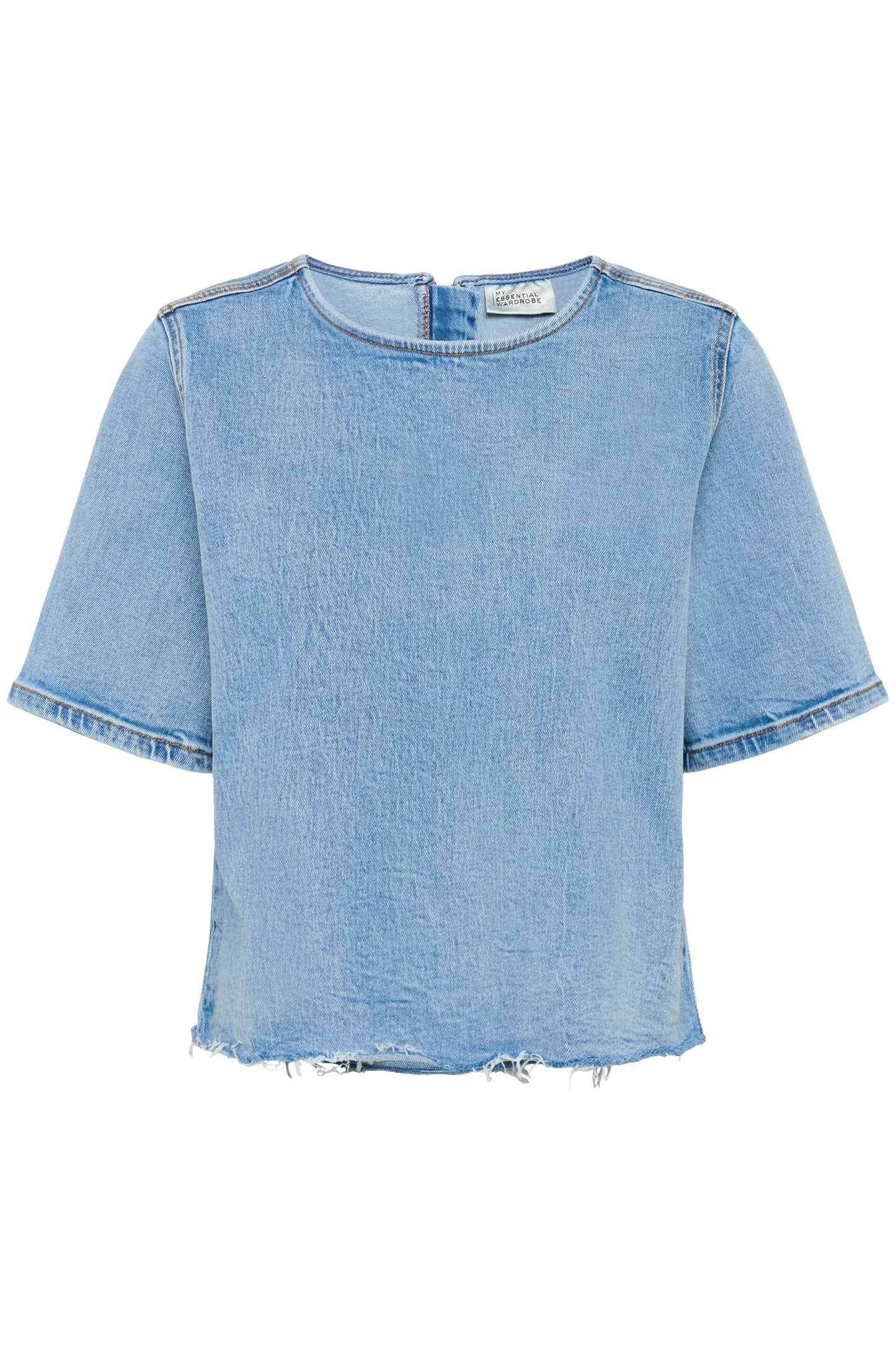 My Essential Wardrobe - T-shirt - Denim Blue - Latti 144 - Stilkompagniet.dk