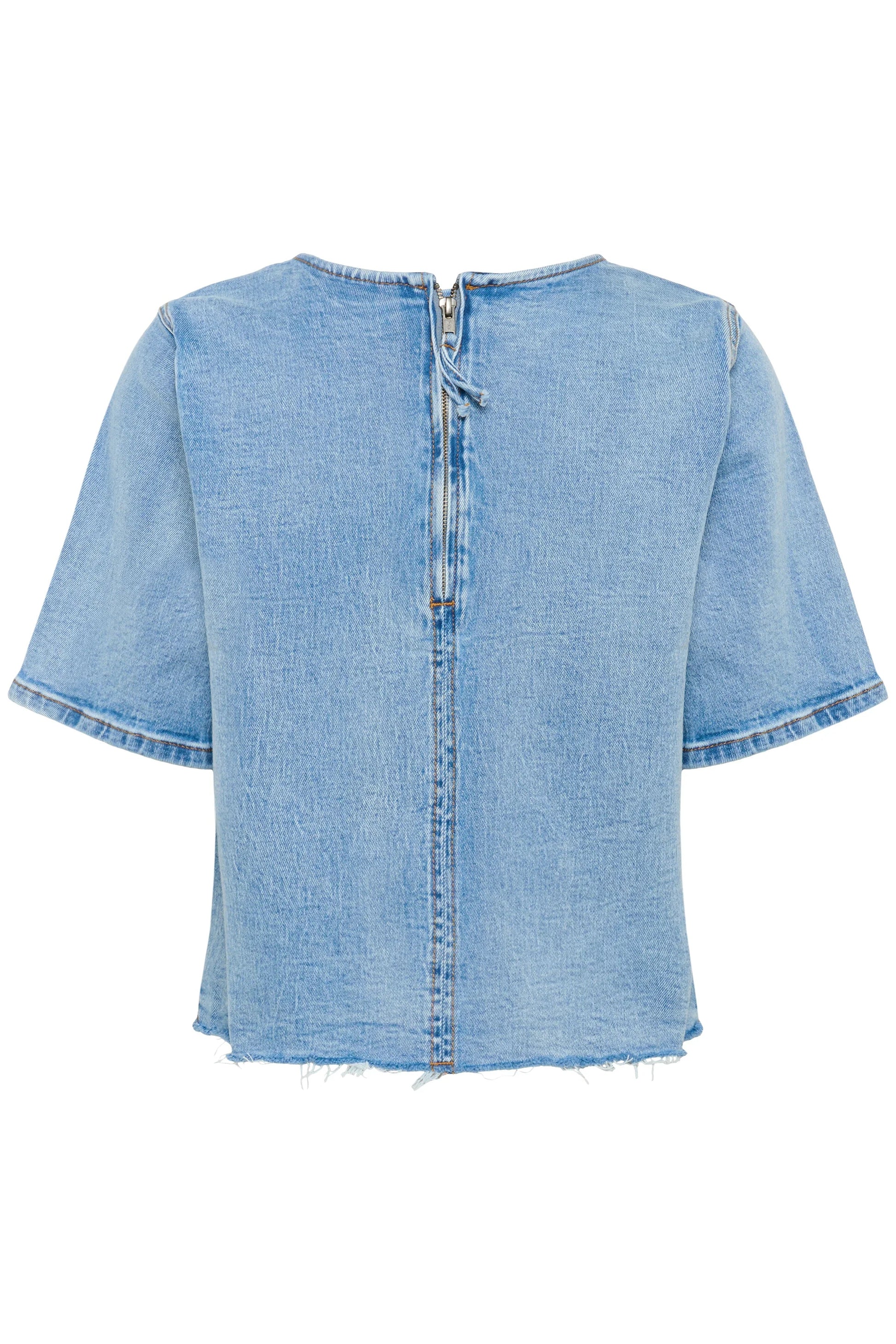 My Essential Wardrobe - T-shirt - Denim Blue - Latti 144 - Stilkompagniet.dk