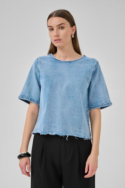 My Essential Wardrobe - T-shirt - Denim Blue - Latti 144