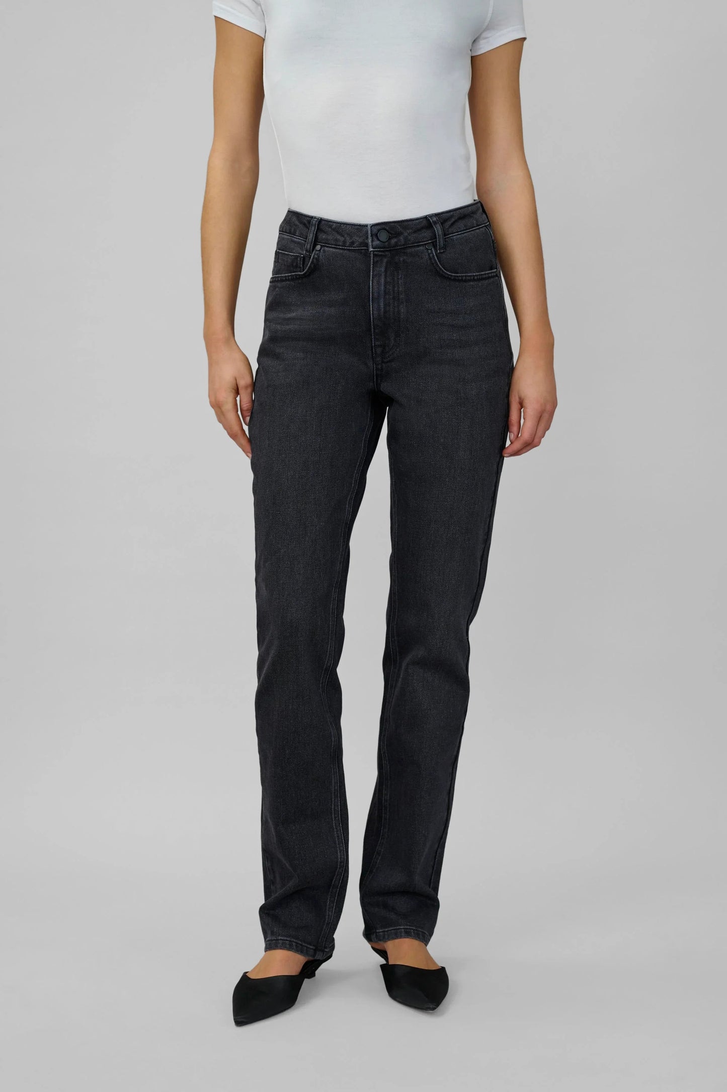 My Essential Wardrobe - Jeans - Black Retro Wash - 07 The Isa 139 - Stilkompagniet.dk