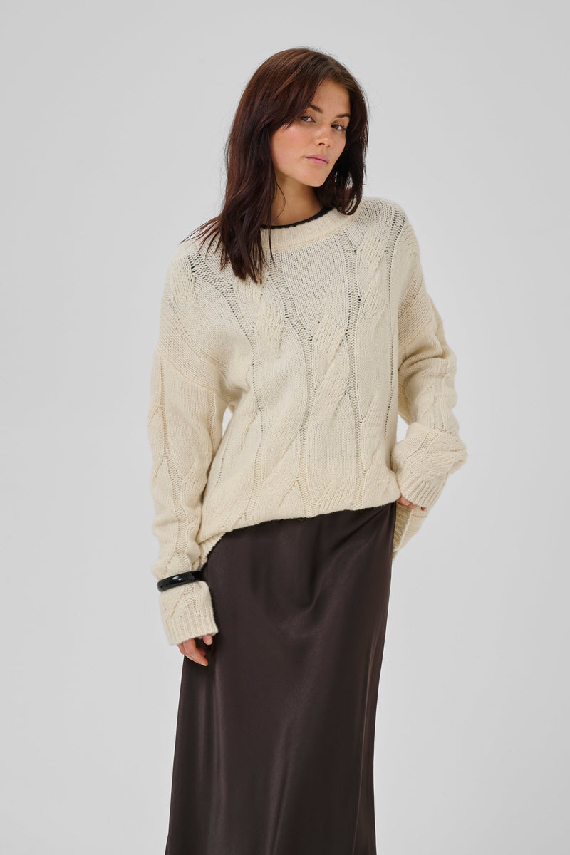 My Essential Wardrobe - Strik Pullover - Snow White - Will