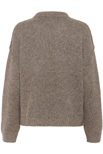 My Essential Wardrobe - Strik Pullover - Brown Melange - Paloma Polo
