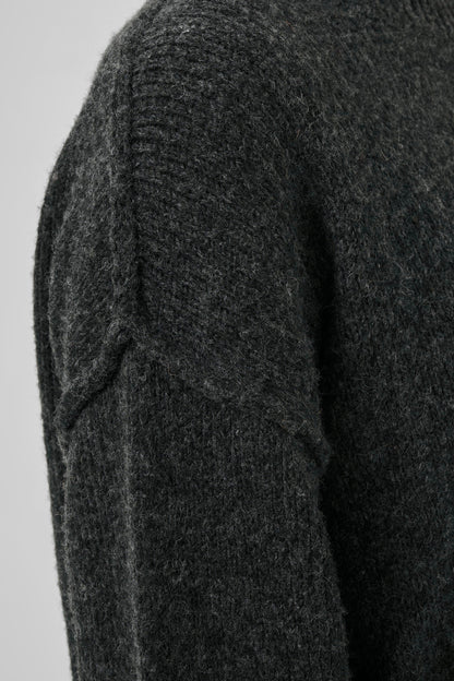 My Essential Wardrobe - Strik pullover - Dark Grey Melange - Paloma Knit
