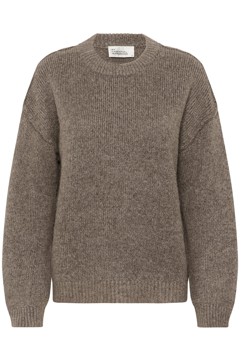 My Essential Wardrobe - Strik pullover - Brown Melange - Paloma Knit